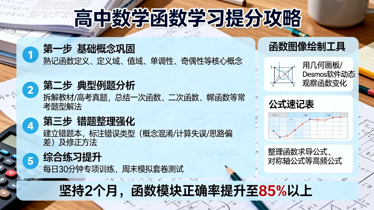 如何练习高中数学函数，高中数学函数怎么学才能快速提分？