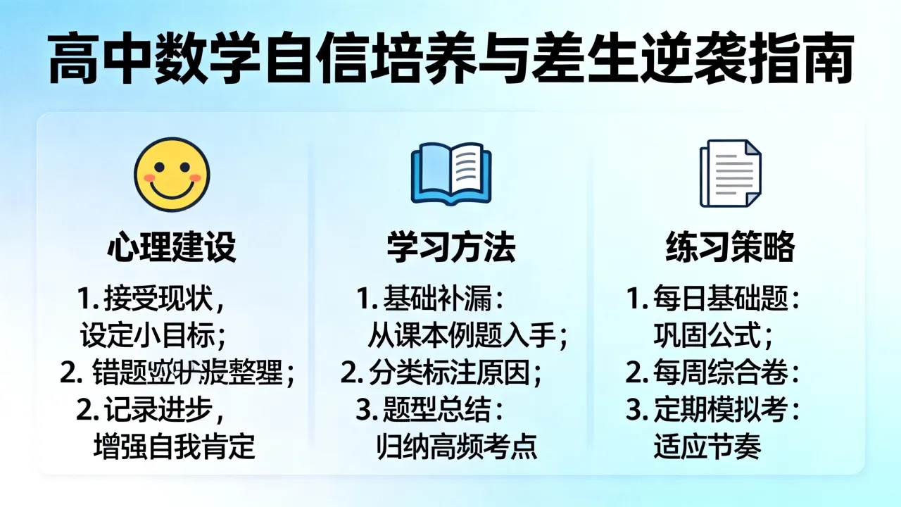 如何培养高中数学自信？数学差生逆袭方法有哪些？