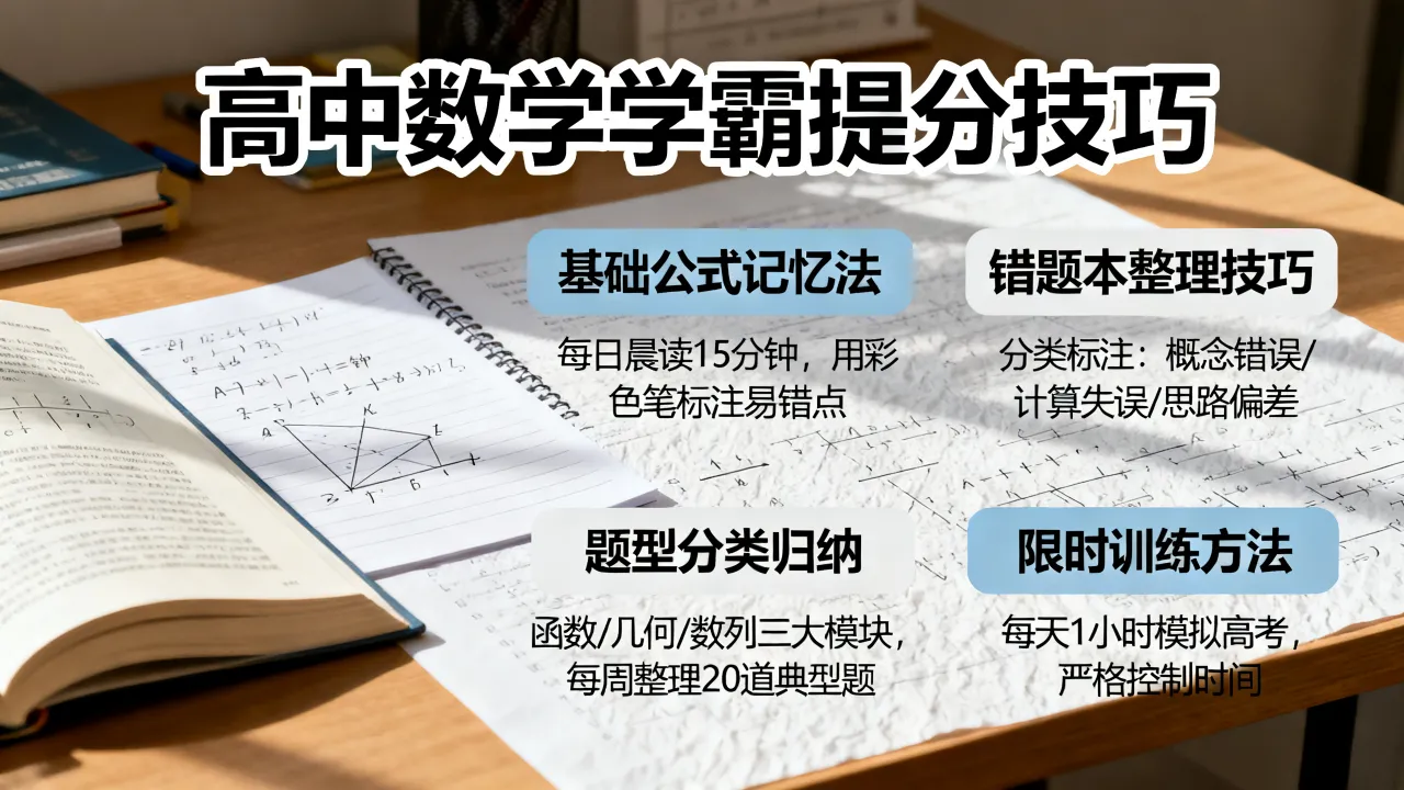 高中数学如何学习好,学霸必备提分技巧有哪些?