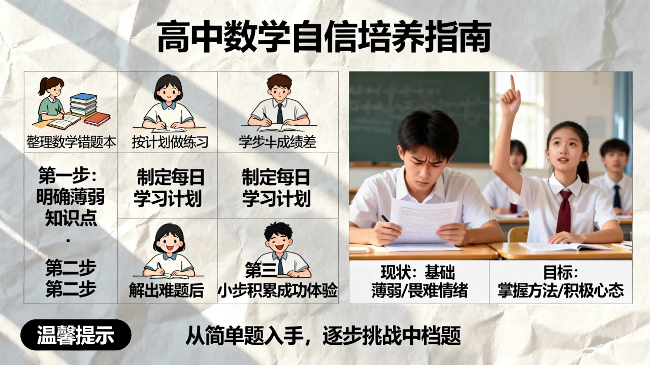 如何培养高中数学自信？数学成绩差怎样才能建立自信？
