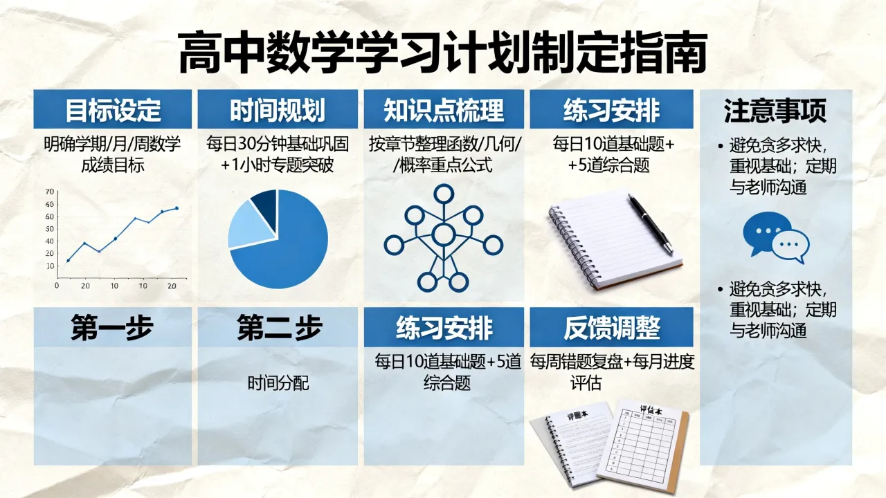如何制作高中数学计划，高中数学学习计划怎么制定最有效？