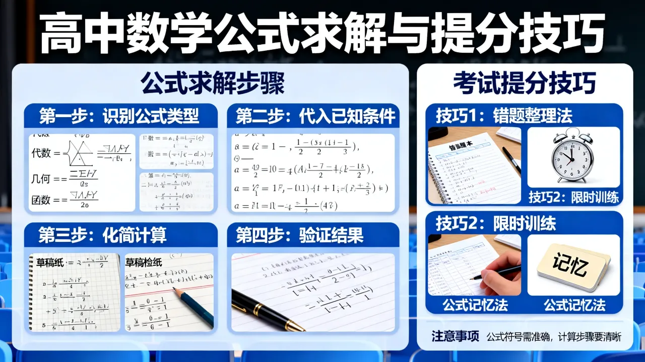 高中数学如何求解公式，考试提分必备技巧有哪些？