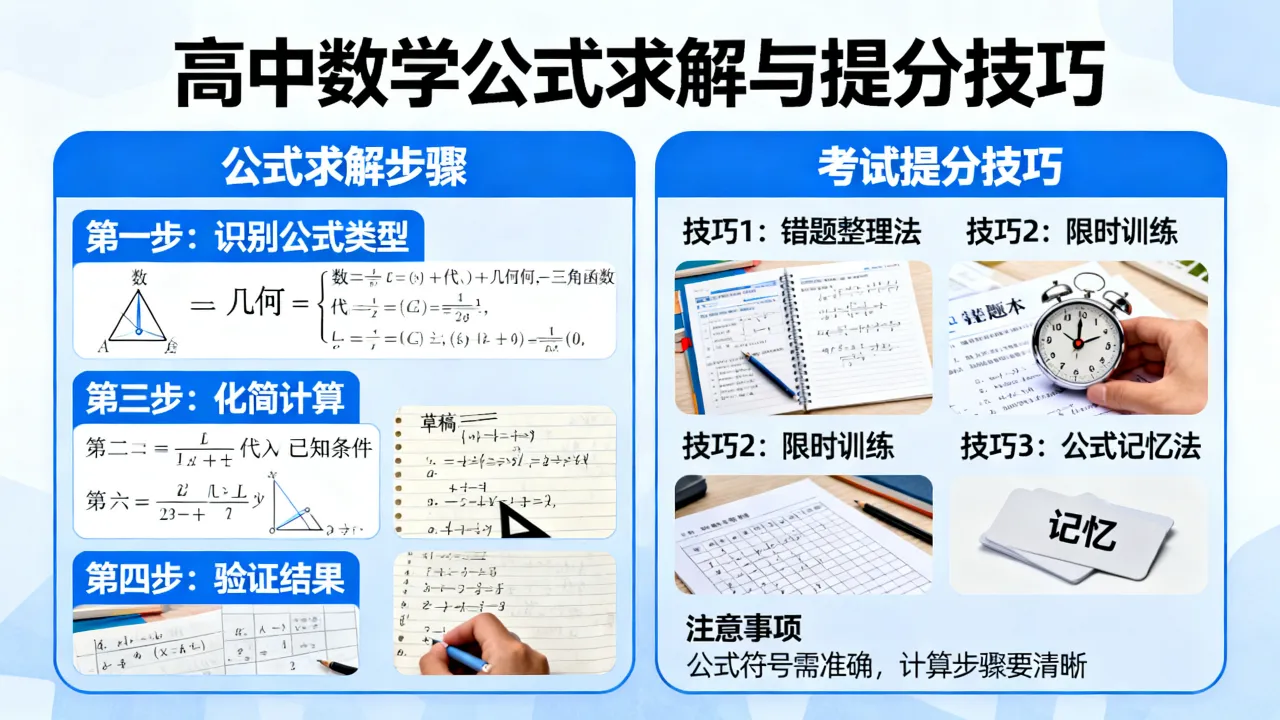 高中数学如何求解公式,考试提分必备技巧有哪些?