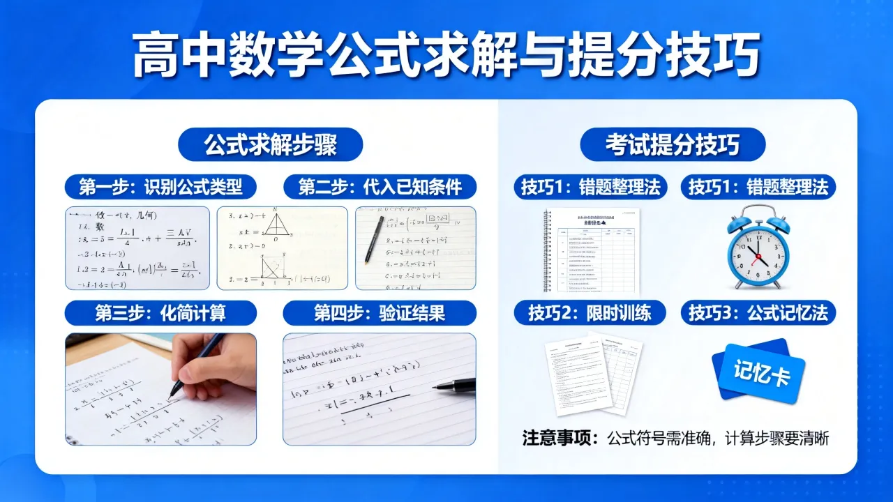 高中数学如何求解公式,考试提分必备技巧有哪些?