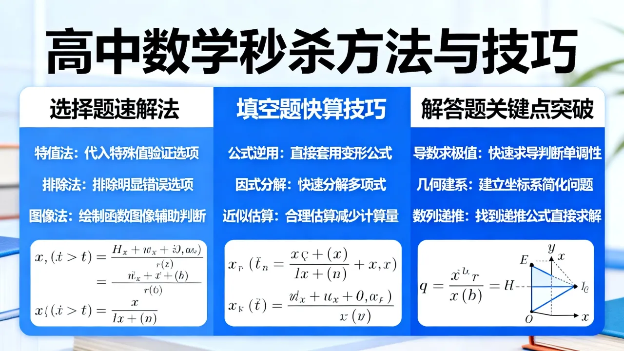 高中数学如何秒杀群主，有哪些秒杀方法和技巧？