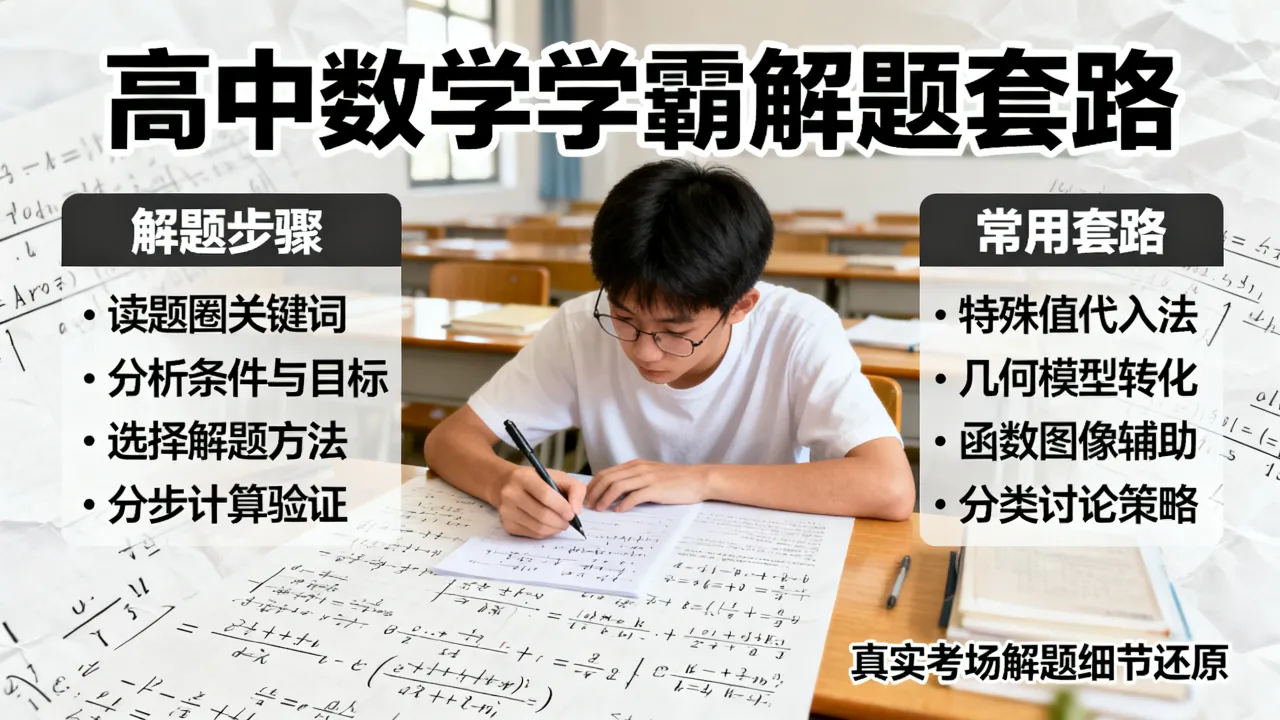 高中数学如何秒杀群主,学霸常用的解题套路是什么?