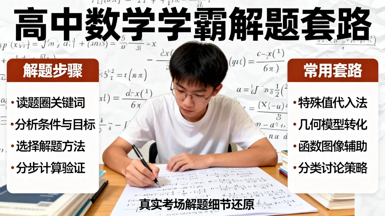 高中数学如何秒杀群主,学霸常用的解题套路是什么?