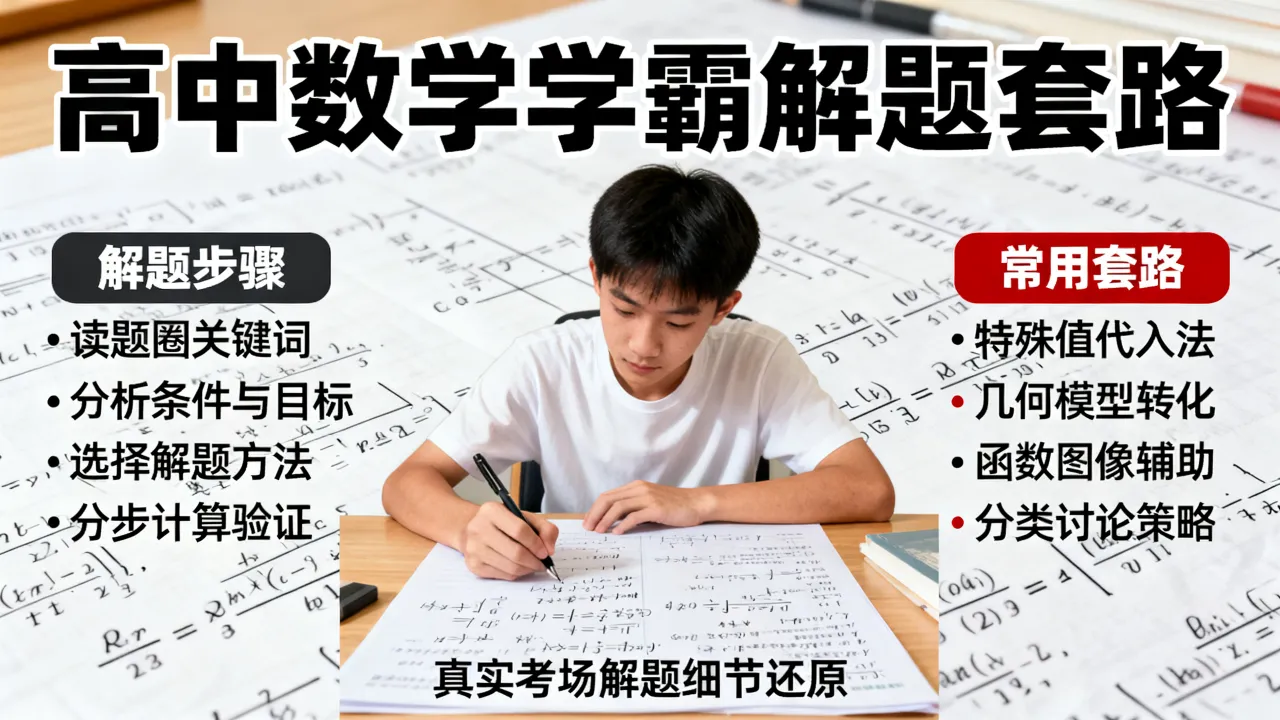 高中数学如何秒杀群主,学霸常用的解题套路是什么?