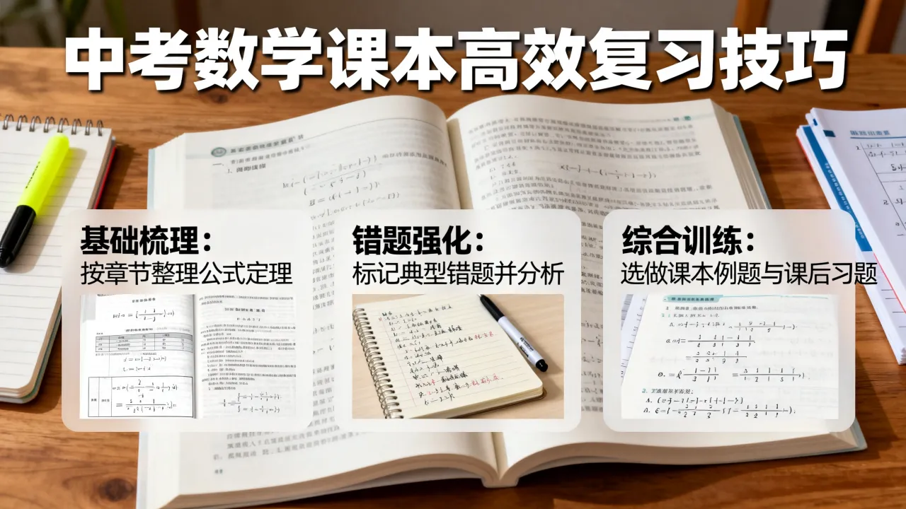 如何备好中考数学课本？中考数学课本高效复习技巧，
