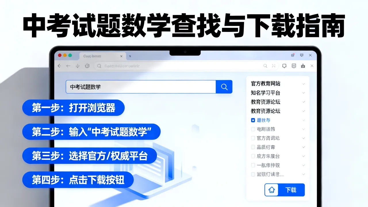 如何找中考试题数学,中考试题数学哪里下载?