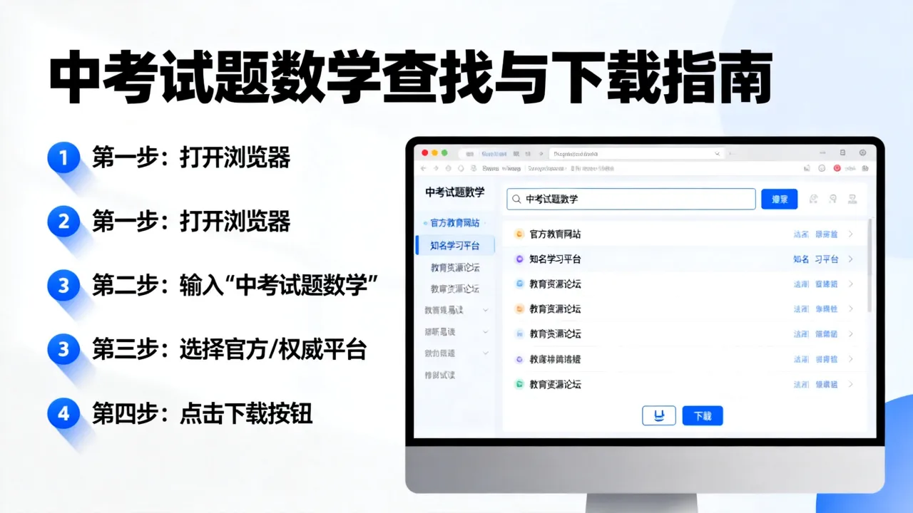 如何找中考试题数学,中考试题数学哪里下载?