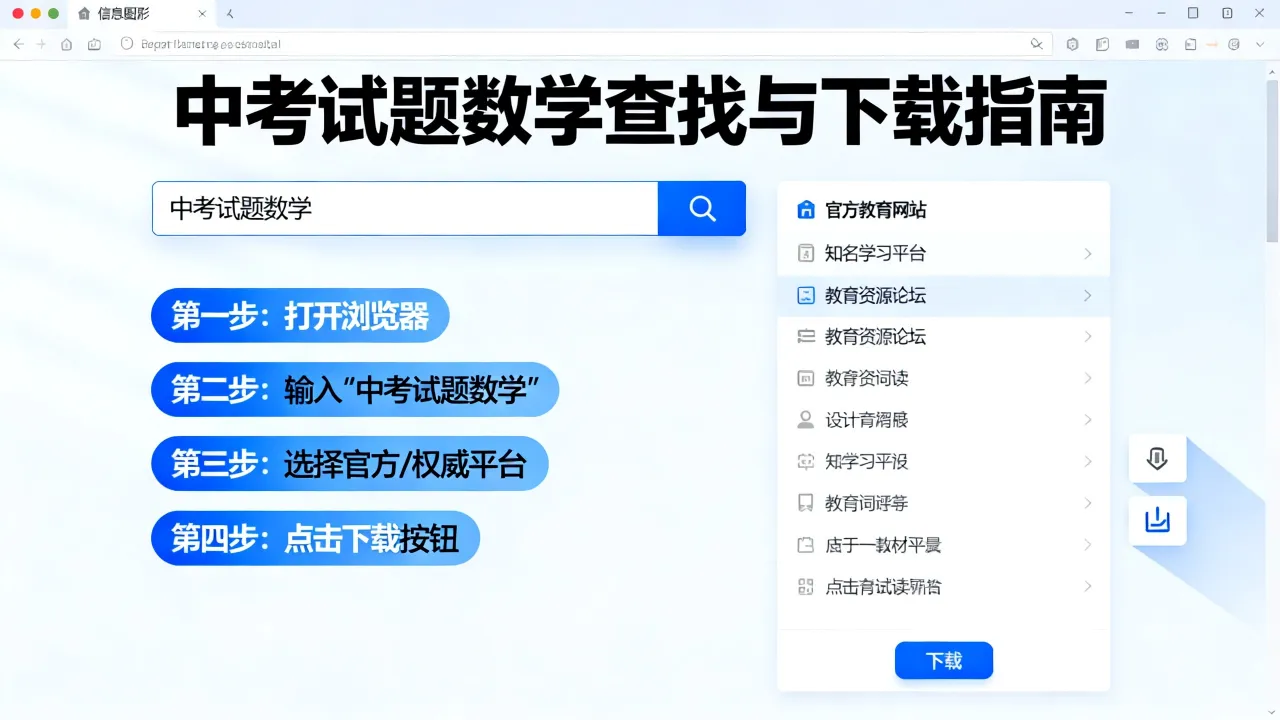 如何找中考试题数学,中考试题数学哪里下载?
