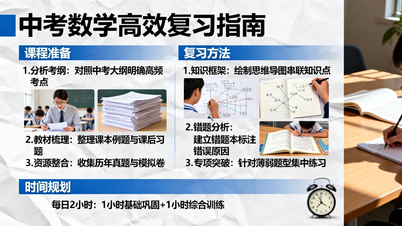 如何备好中考数学课程？中考数学怎么复习更高效