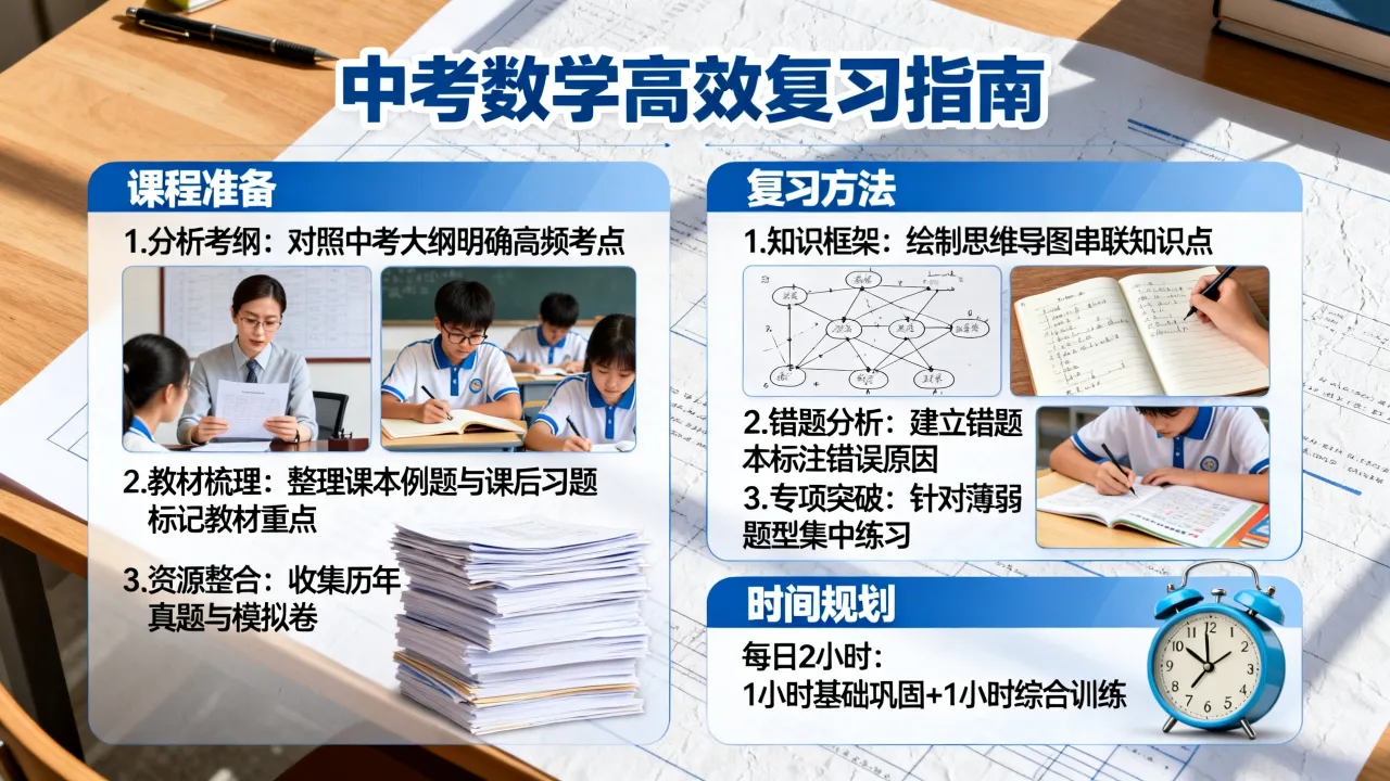 如何备好中考数学课程?中考数学怎么复习更高效