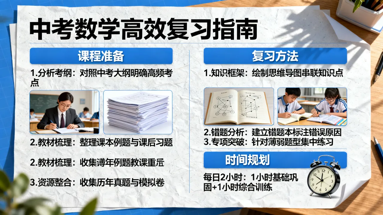 如何备好中考数学课程?中考数学怎么复习更高效