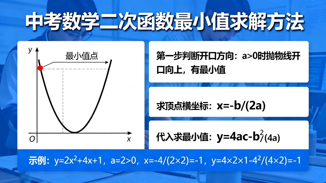 中考数学如何求最小值,二次函数最小值怎么求?