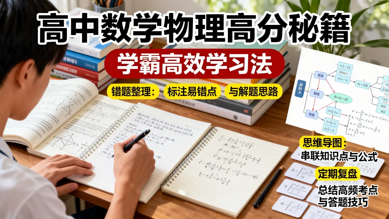 高中数学物理如何高分?学霸都在用的高效学习法,你掌握了吗