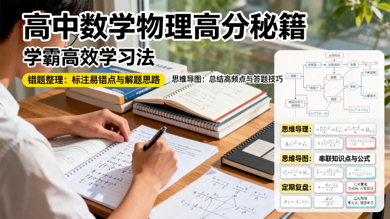 高中数学物理如何高分?学霸都在用的高效学习法,你掌握了吗