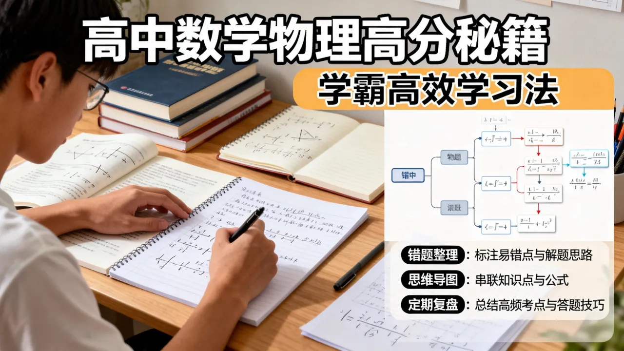 高中数学物理如何高分?学霸都在用的高效学习法,你掌握了吗
