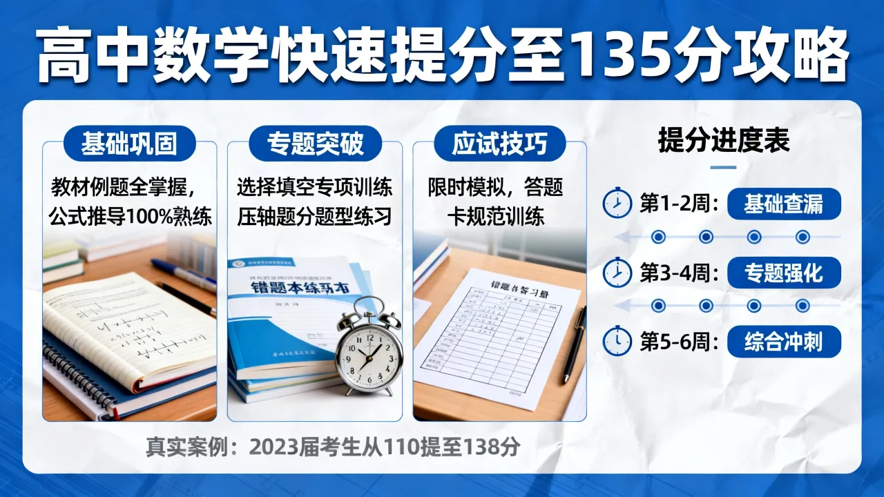 高中数学如何过135？高中数学怎么快速提到135分以上