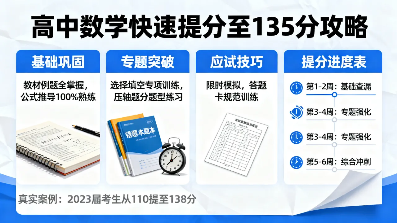 高中数学如何过135?高中数学怎么快速提到135分以上