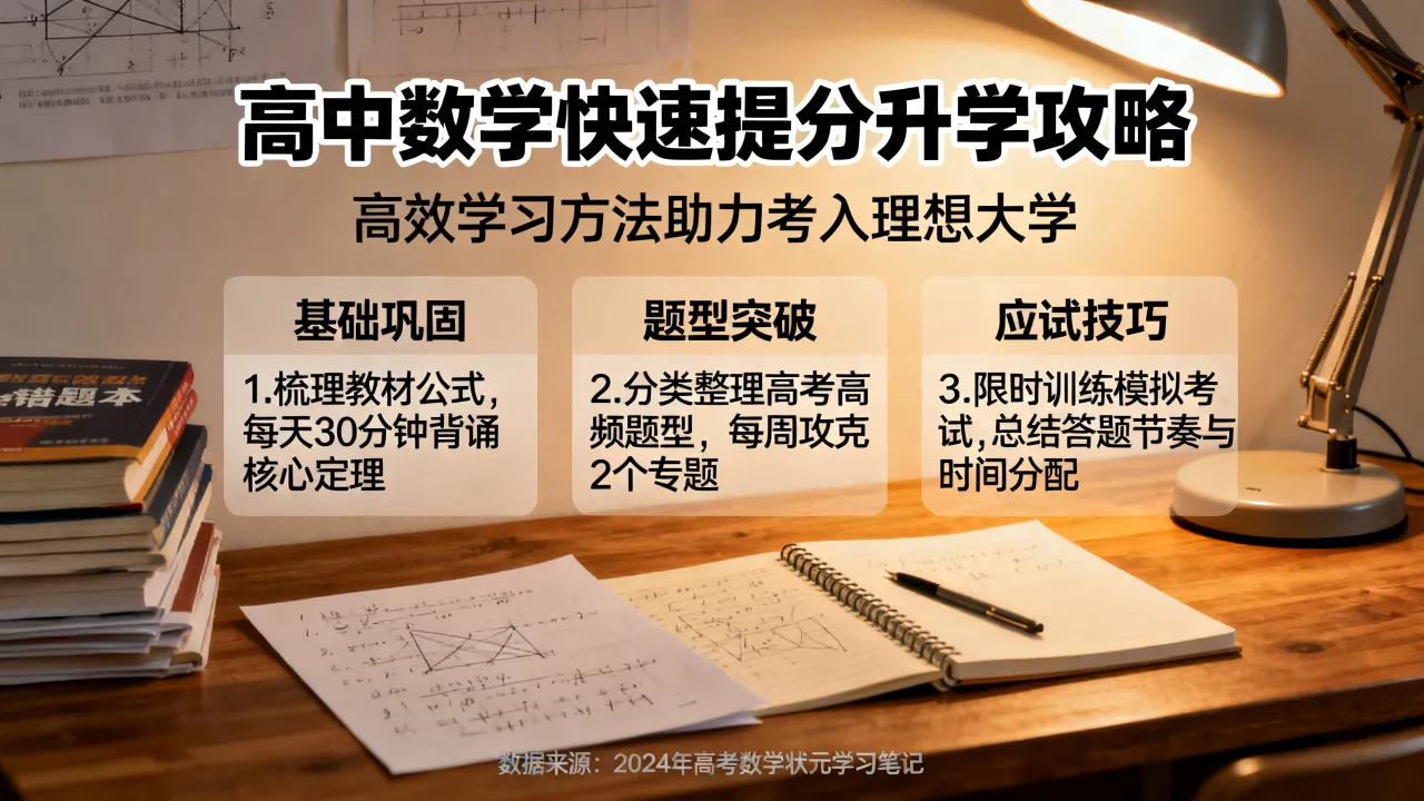 高中数学如何快速提分升学？高中数学怎么学才能考上好大学？