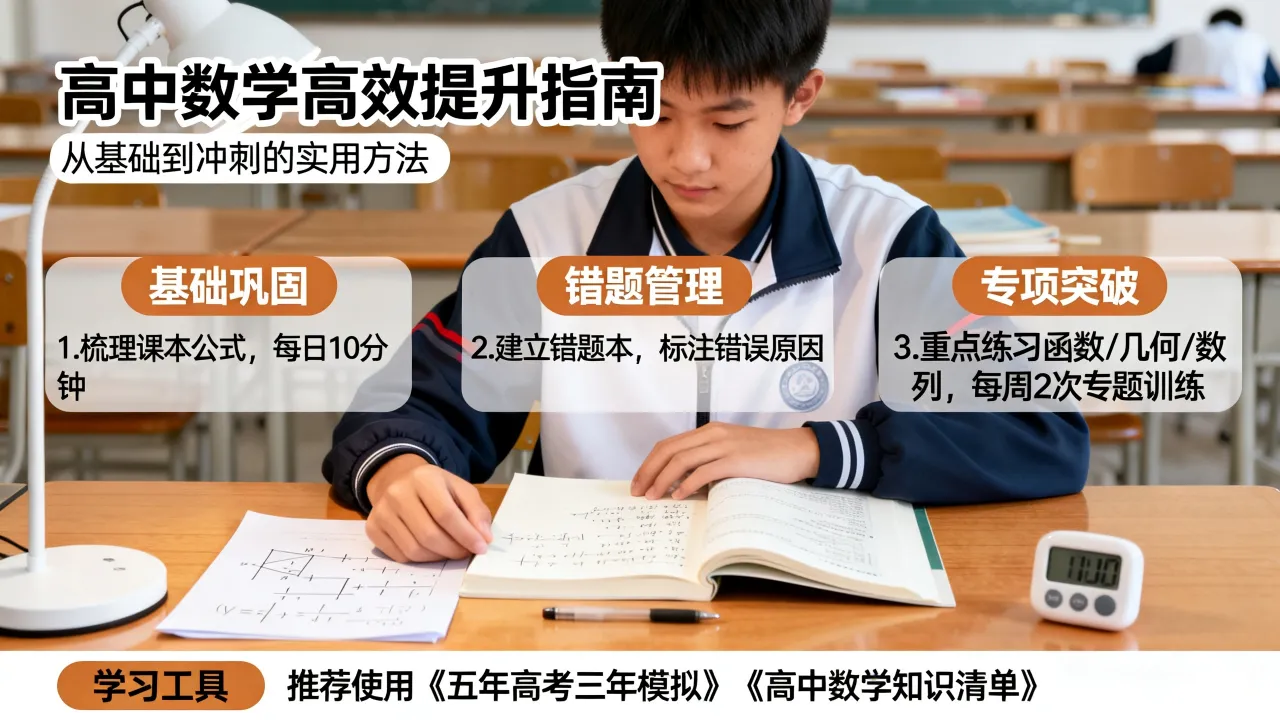 孩子高中数学学不好怎么办，如何高效提升数学成绩
